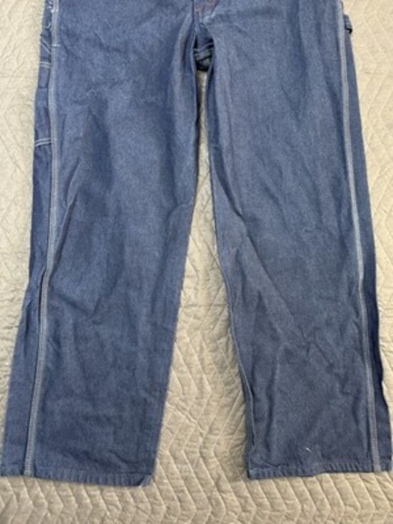 Dickies Dungarees Blue Overalls Bib Denim Work Wear Carpenter Indigo Mens 34x30 - Picture 3 of 11